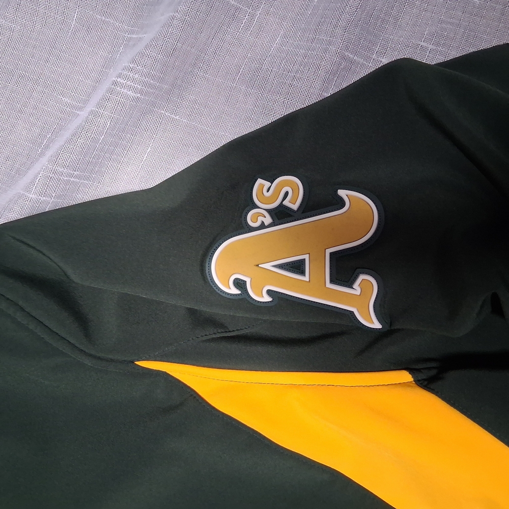 Majestic Green and Yellow Athletics Jacket - Picture 9 of 11